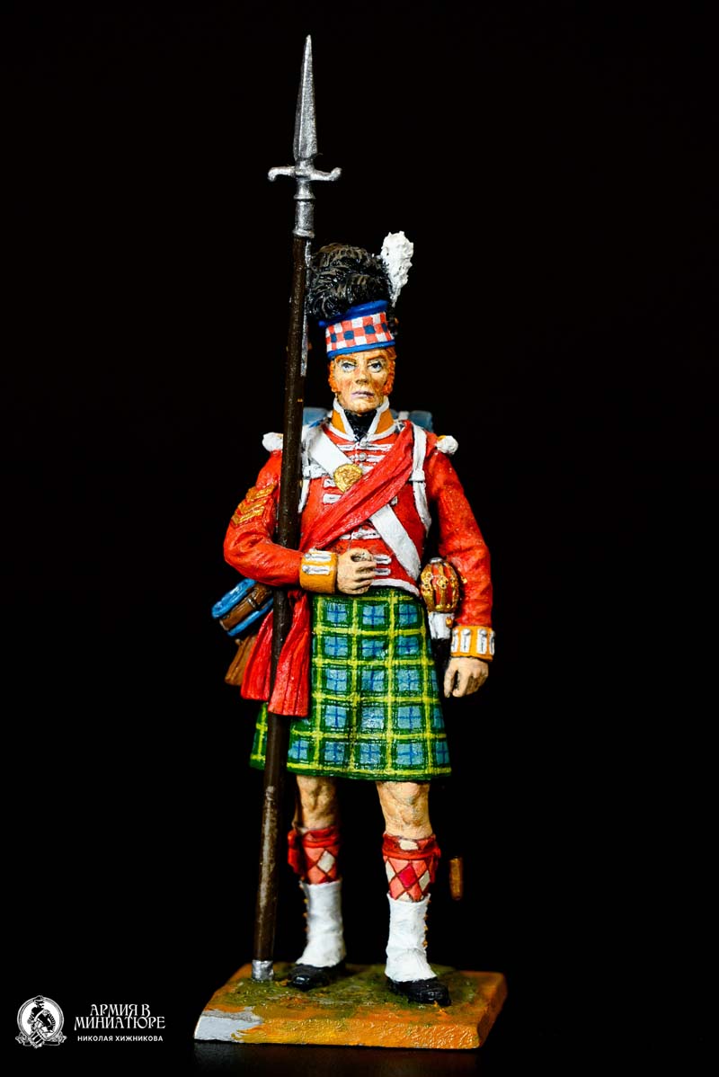 Шотландцы 92-го Гордона полка 1815 г. Колор-сержант, Великобритания, 1815 г.